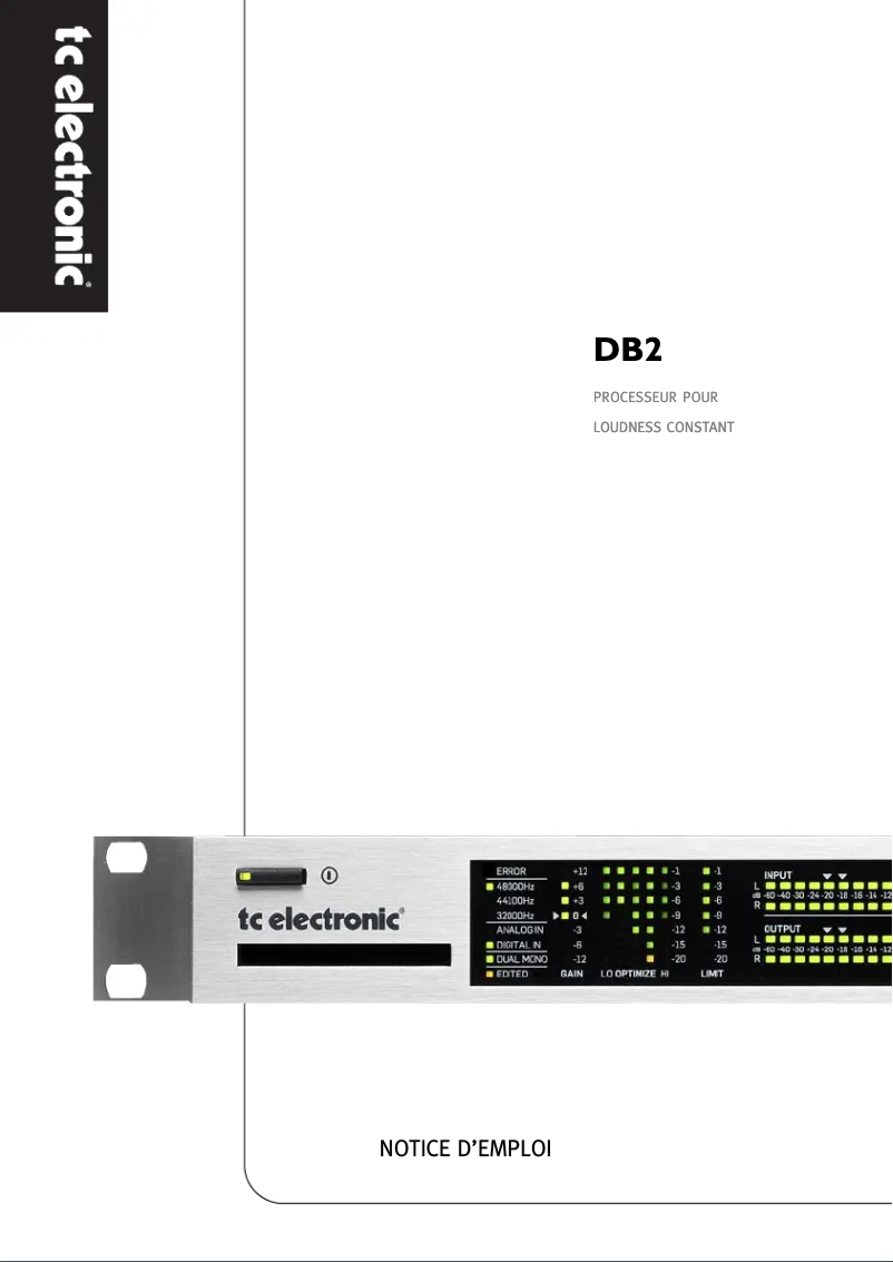 Image de la première page du manuel de l'appareil DB2