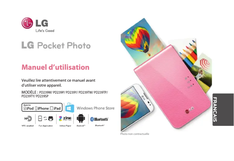 Page n°1 - Manuel utilisateur LG Pocket Photo PD239TW