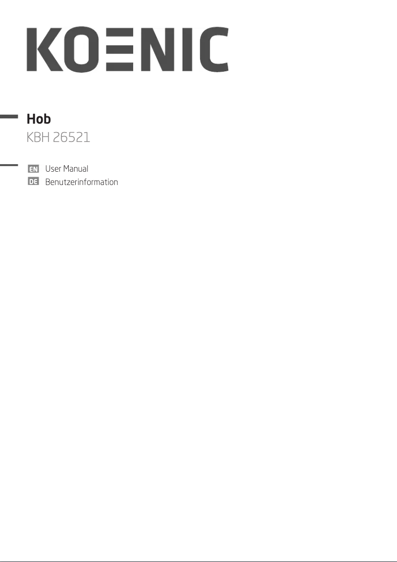 Page 1 de la notice Manuel utilisateur Koenic KBH 26521