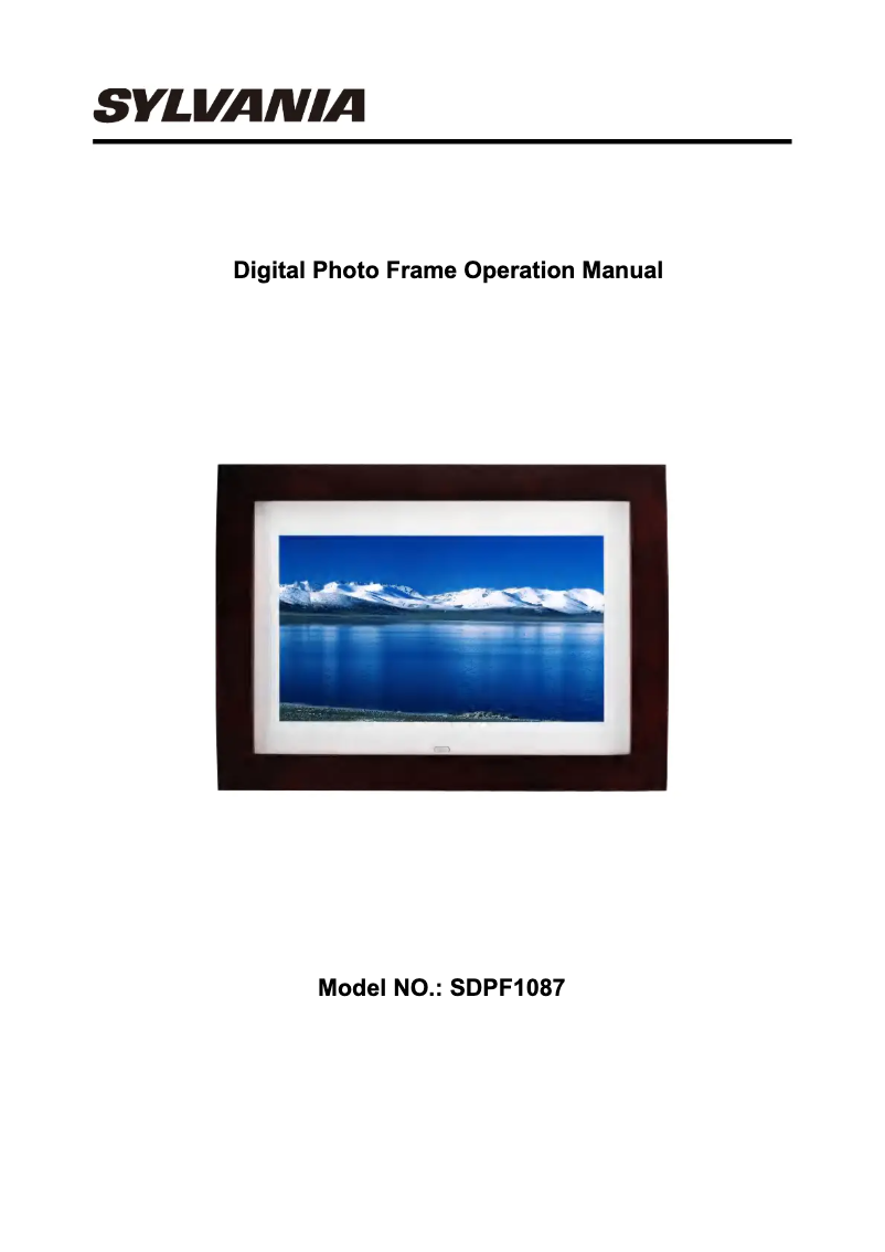 Page 1 de la notice Manuel utilisateur Sylvania SDPF1087