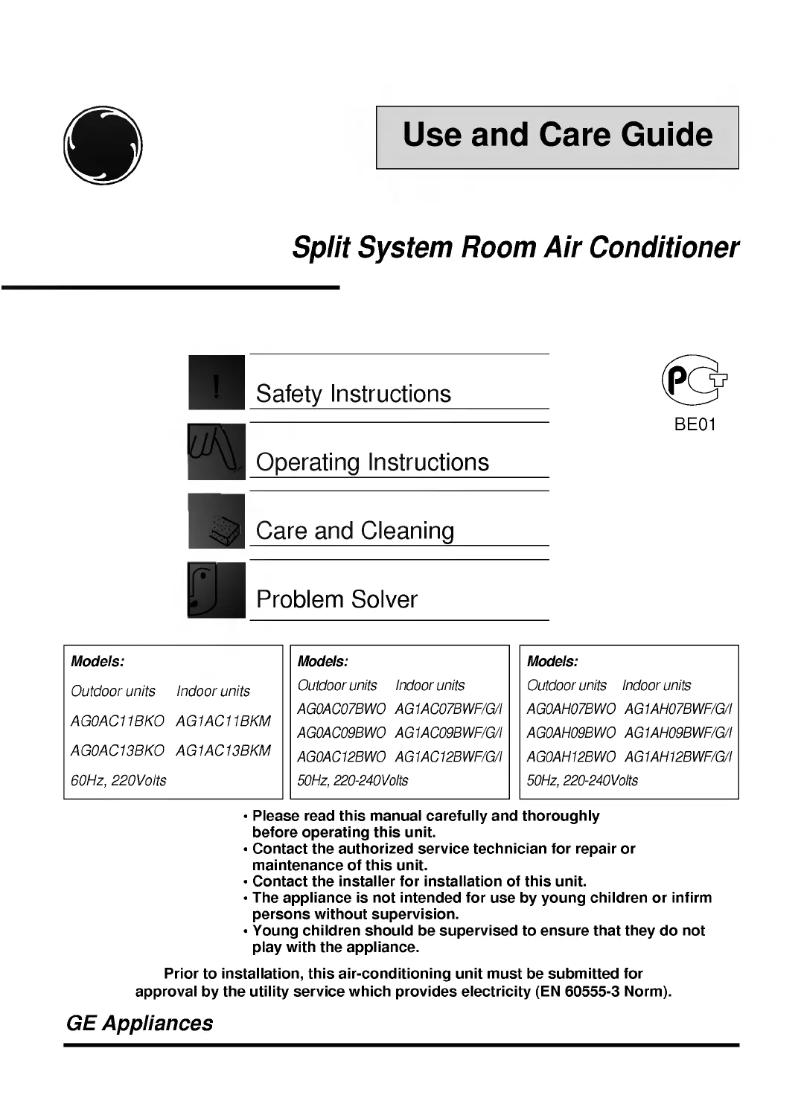 Page 1 de la notice Manuel utilisateur LG LS-B0960HE