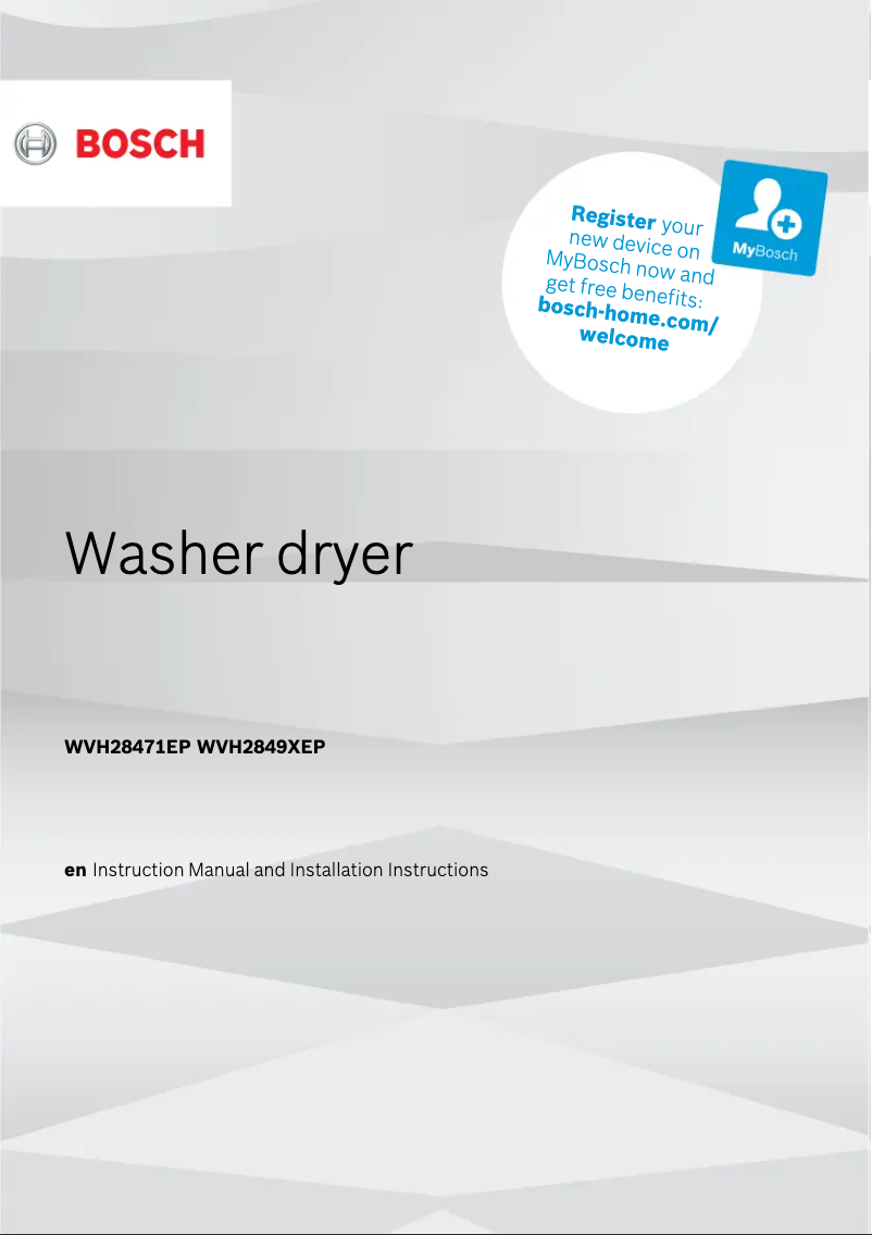 Page n°1 - Manuel utilisateur Bosch Serie 6 WVH2849XEP