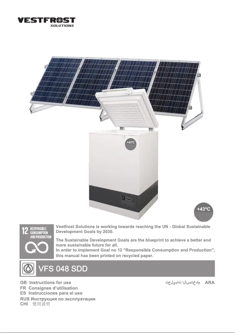 Image de la première page du manuel de l'appareil VFS 048 SDD