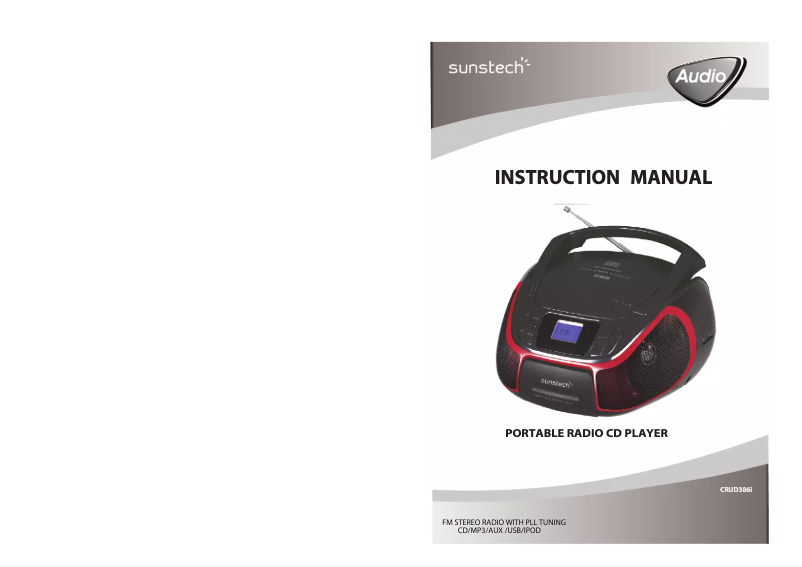 Page 1 de la notice Manuel utilisateur Sunstech CRUD386i