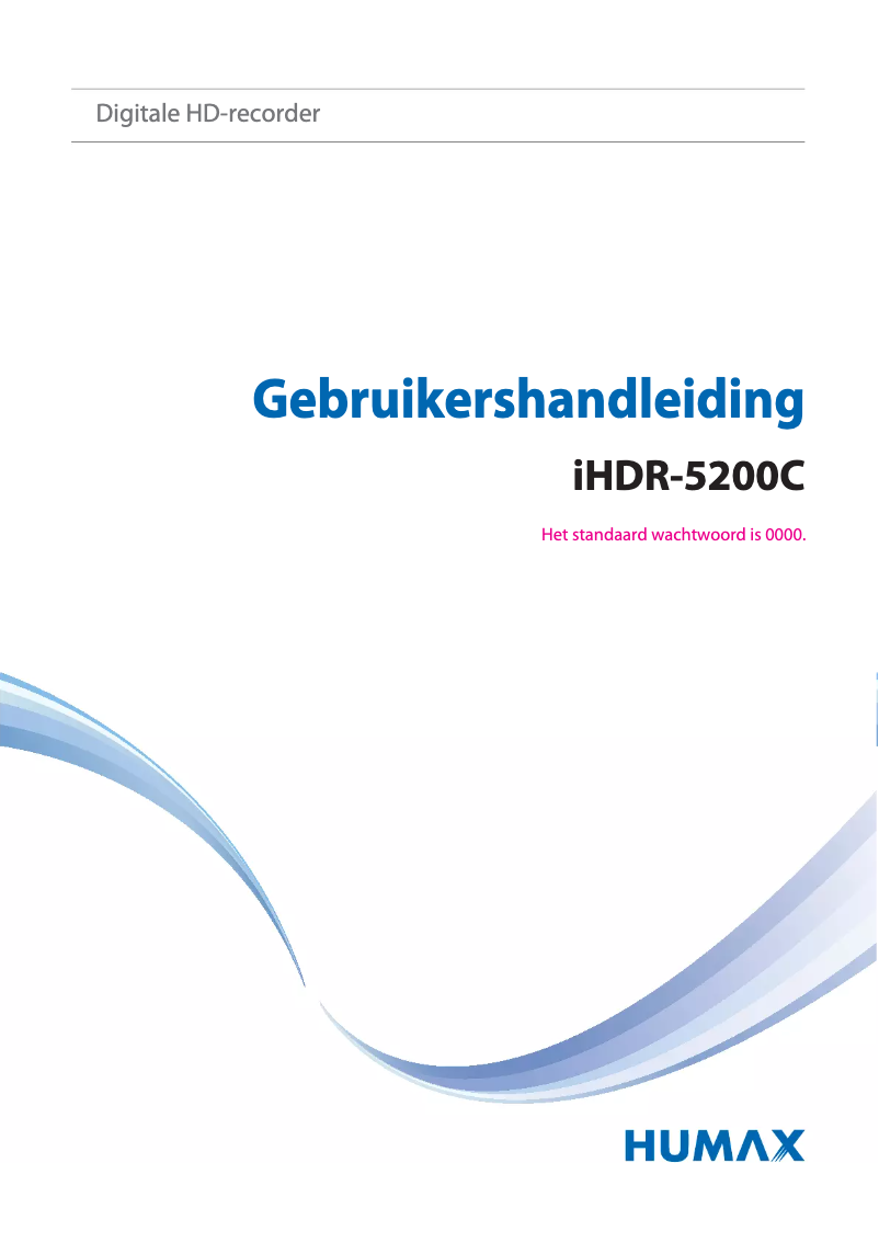 Image de la première page du manuel de l'appareil iHDR-5200C