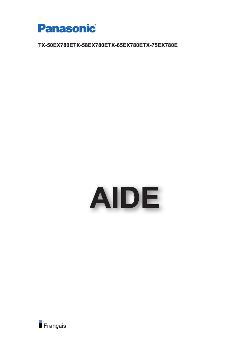 Page 1 de la notice Manuel utilisateur Panasonic Viera TX-75EX780E