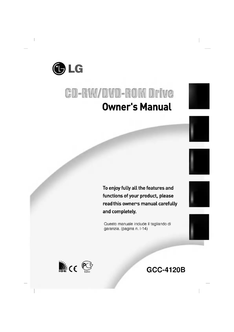 Page n°1 - Manuel utilisateur LG GCC-4120B