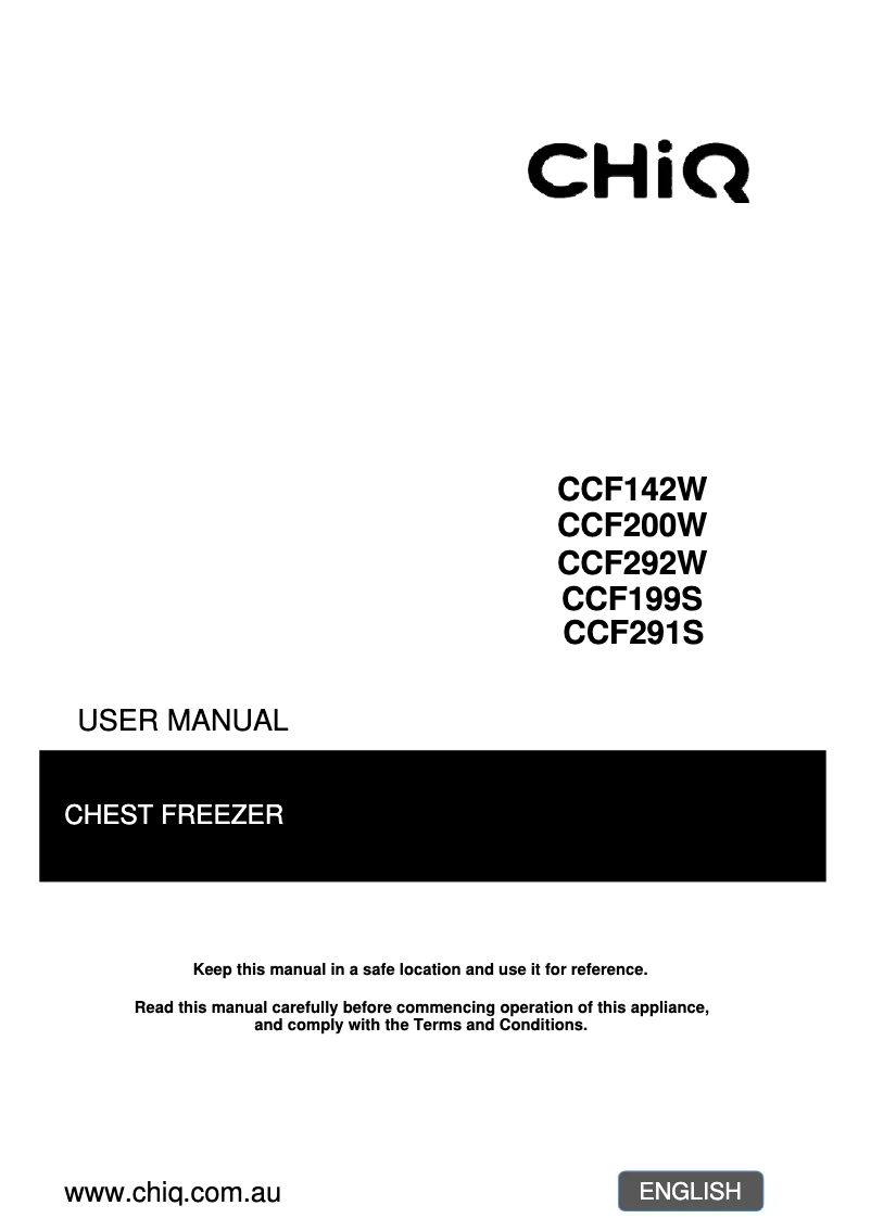 Página 1 del manual Manual de usuario CHiQ CCF199S