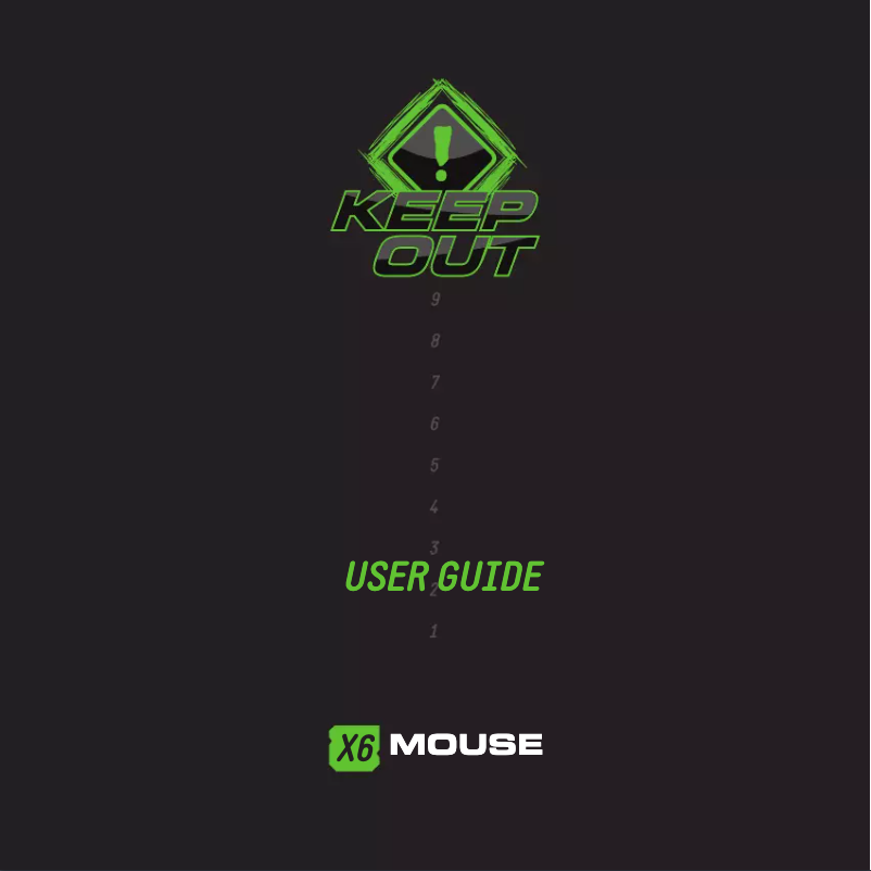 Page 1 de la notice Manuel utilisateur KeepOut X6