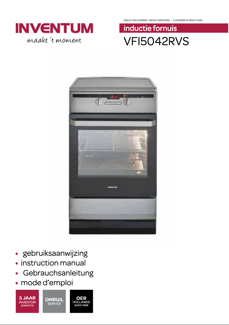 Image de la première page du manuel de l'appareil VFI5042RVS