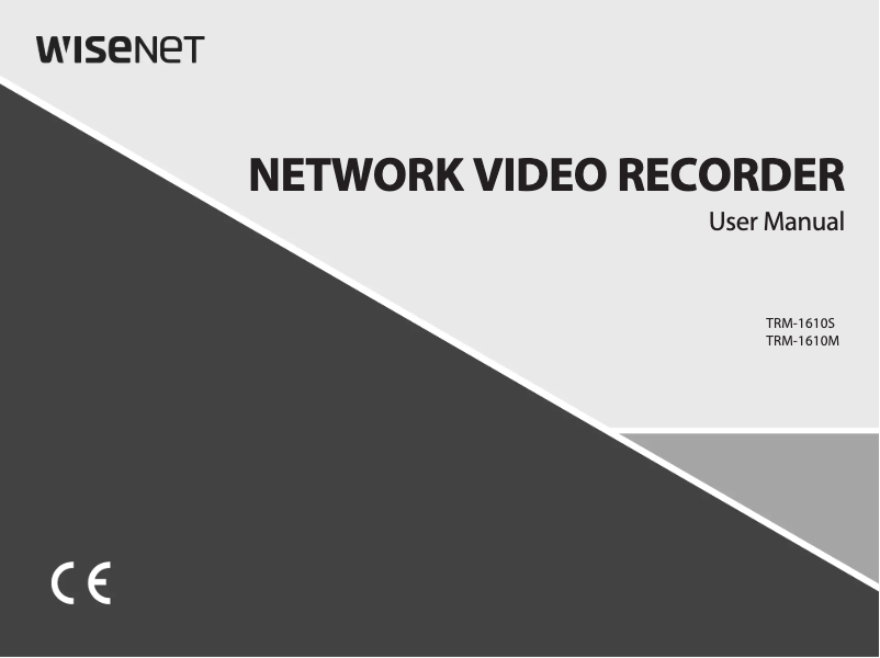 Page n°1 - Manuel utilisateur Wisenet TRM-1610S
