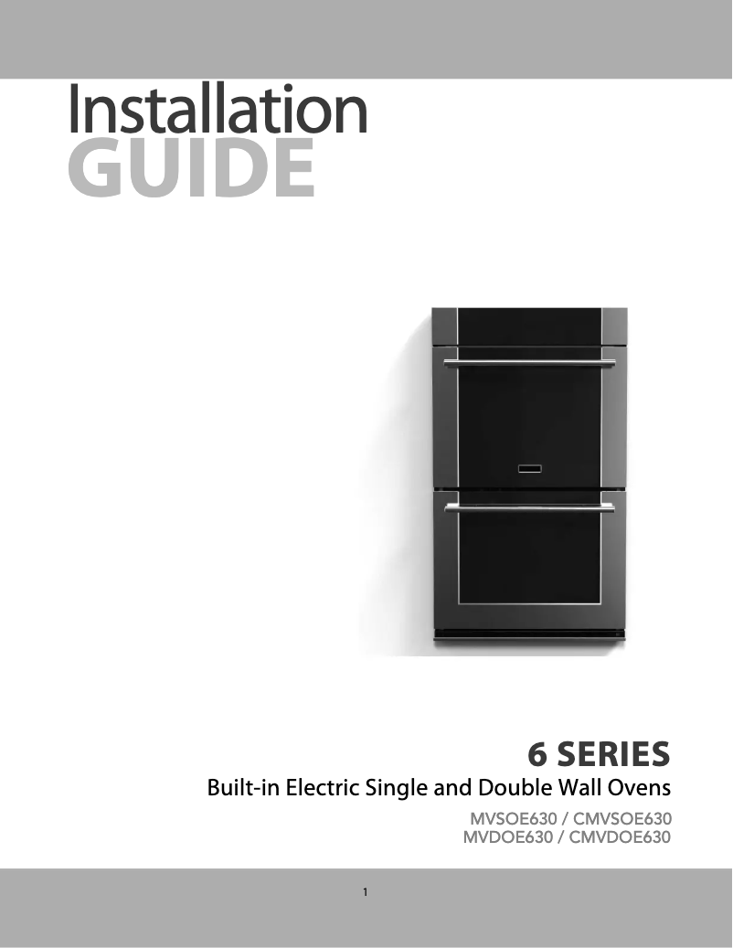 Page 1 de la notice Guide d'installation Viking MVSOE630SS