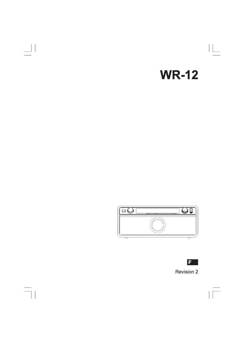 Page 1 of the manual User Manual Sangean WR-12