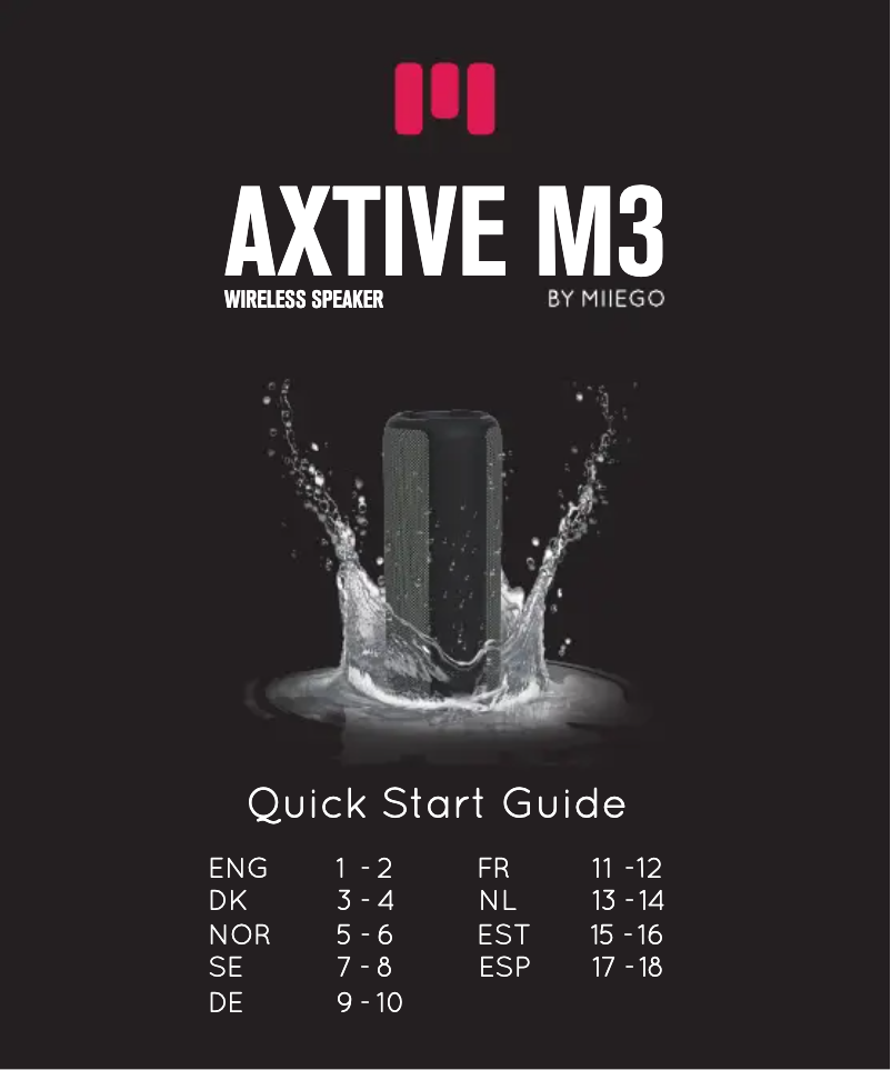 Image de la première page du manuel de l'appareil AXTIVE M3