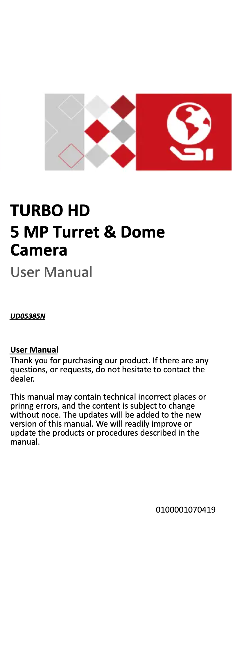 Página 1 del manual Manual de usuario LTS CMHD7352-28