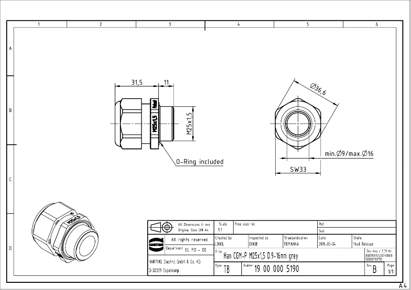 Página 1 del manual Manual de usuario Harting 19 00 000 5190