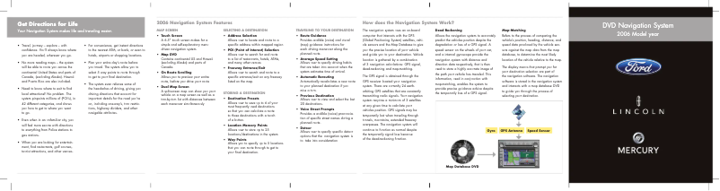 Page n°1 - Guide de démarrage rapide Lincoln Zephyr (2006)