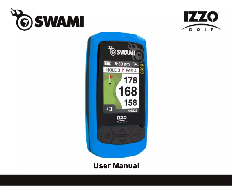 Page 1 de la notice Manuel utilisateur Izzo Golf Swami 6000 GPS