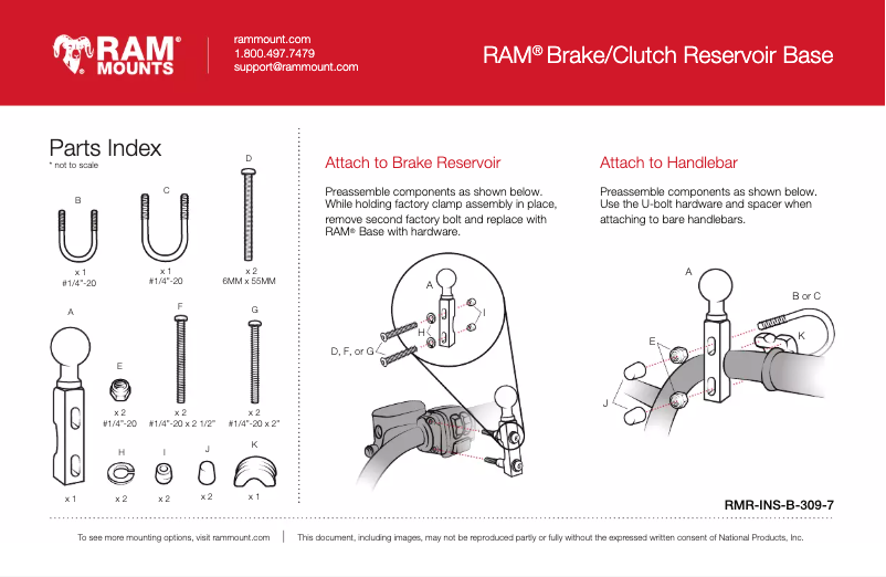 Page 1 of the manual User Manual RAM Mount RAM-B-174-A-132U