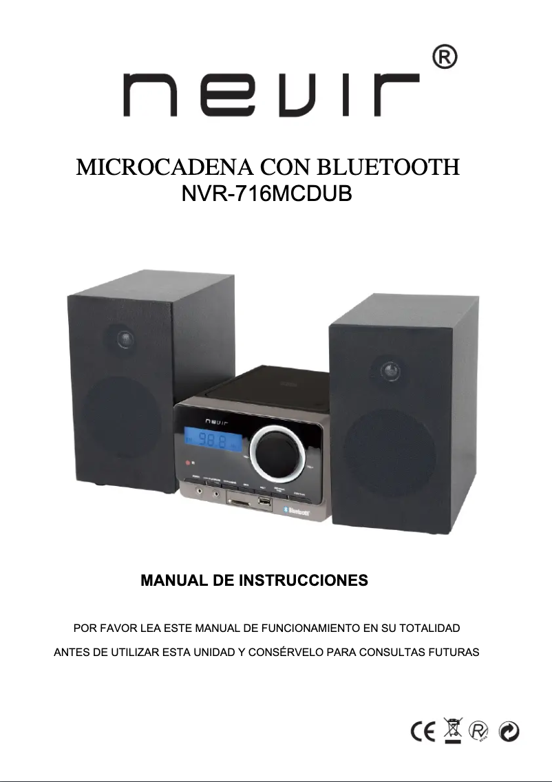 Image de la première page du manuel de l'appareil NVR-716MCDUB