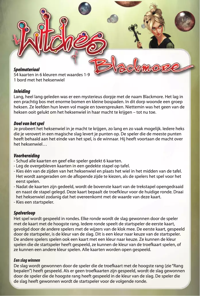 Page n°1 - Manuel utilisateur White Goblin Games The Witches of Blackmore
