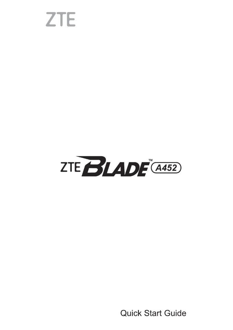 Image de la première page du manuel de l'appareil Blade A452