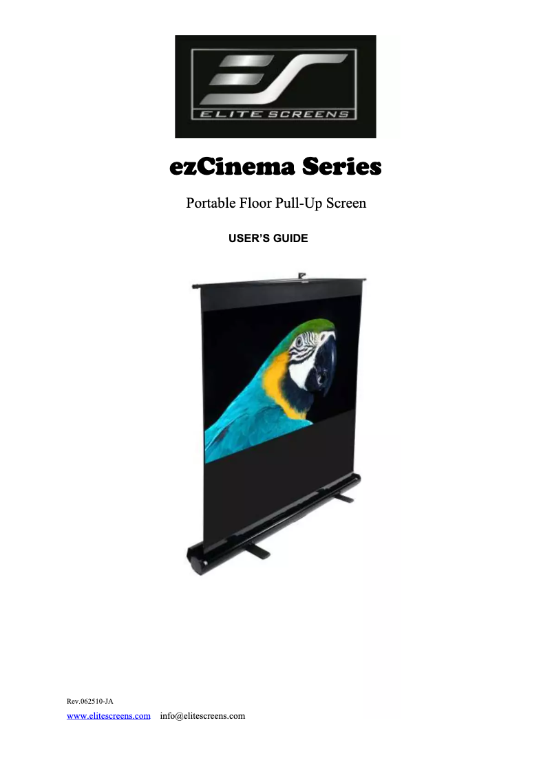 Image de la première page du manuel de l'appareil ezCinema F84NWV