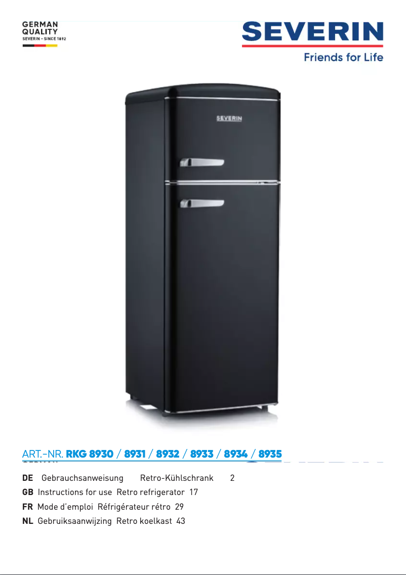 Image de la première page du manuel de l'appareil RKG 8935