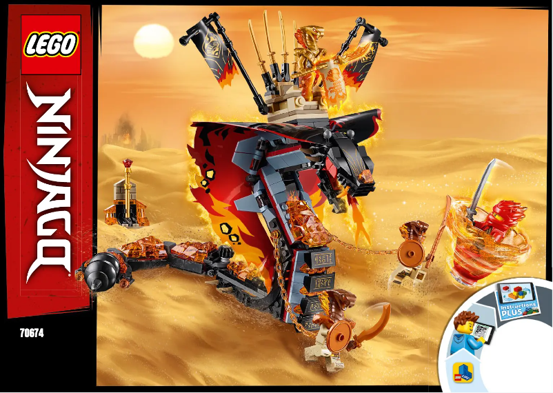 Page 1 de la notice Manuel utilisateur Lego Ninjago 70674
