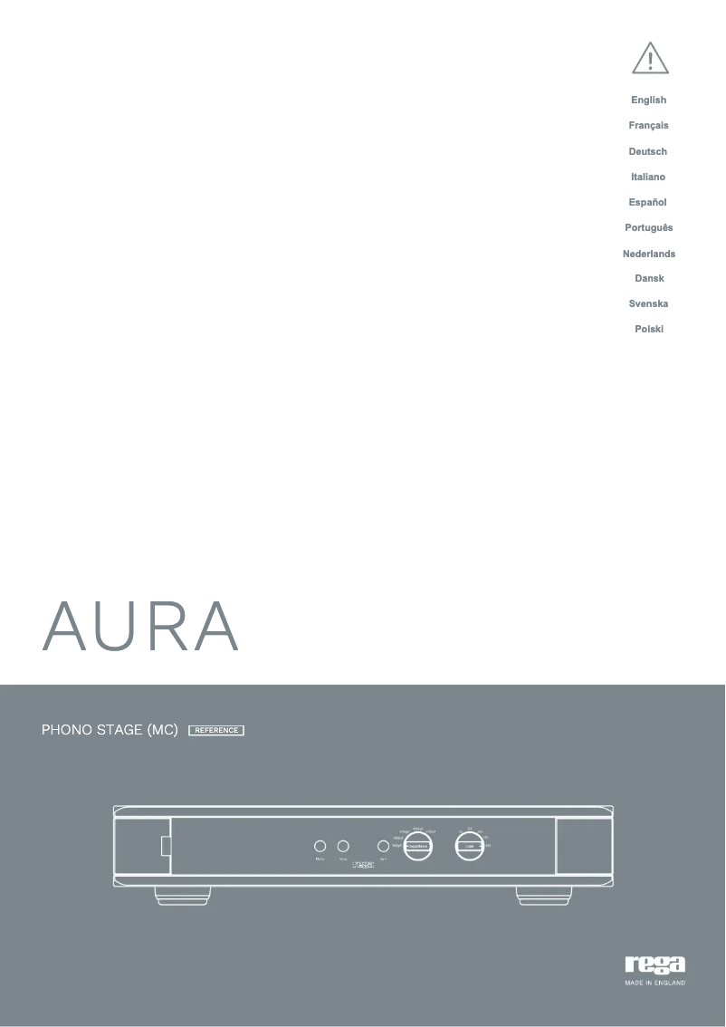 Image de la première page du manuel de l'appareil Aura MC