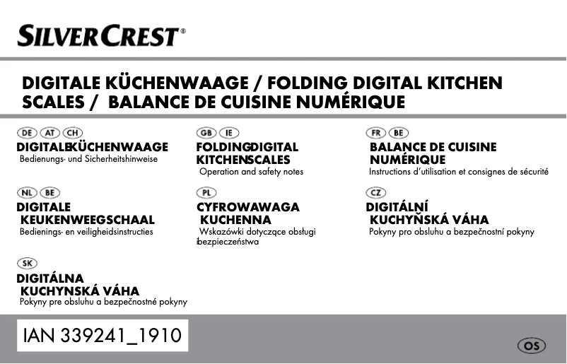 Page n°1 - Manuel utilisateur SilverCrest IAN 305806