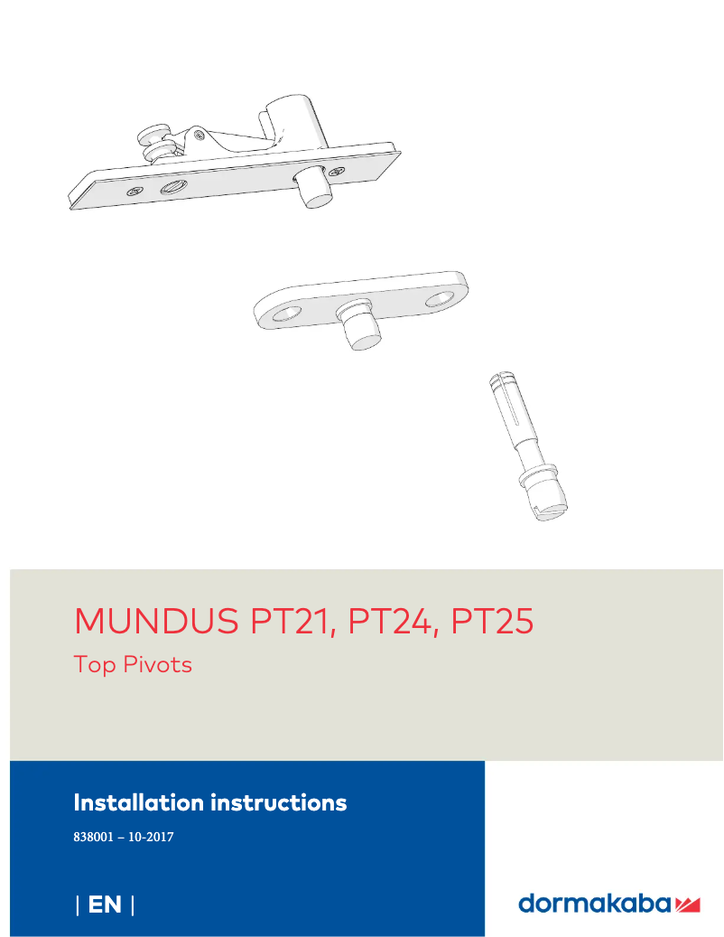 Page 1 de la notice Manuel utilisateur Dormakaba 7471K