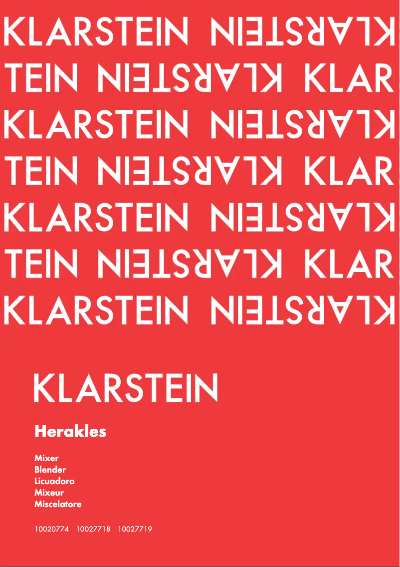 Image de la première page du manuel de l'appareil Herakles 10020774