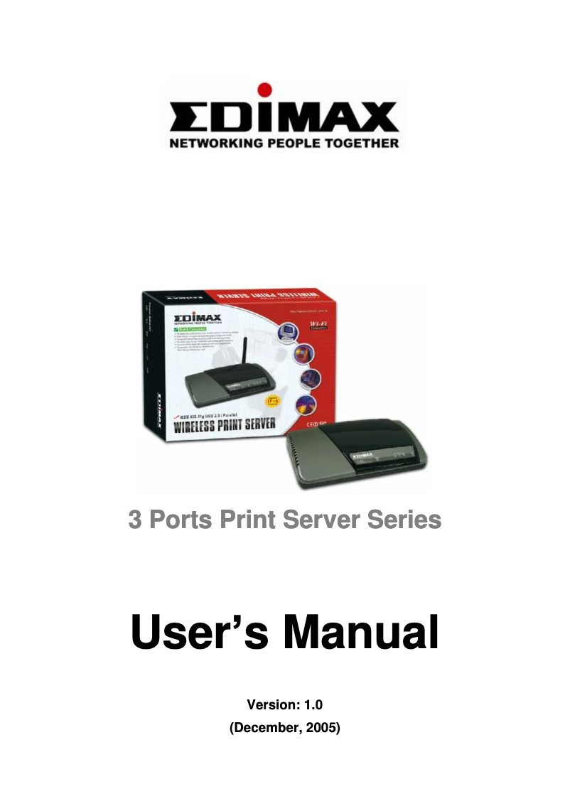 Image de la première page du manuel de l'appareil PS-3207UWg