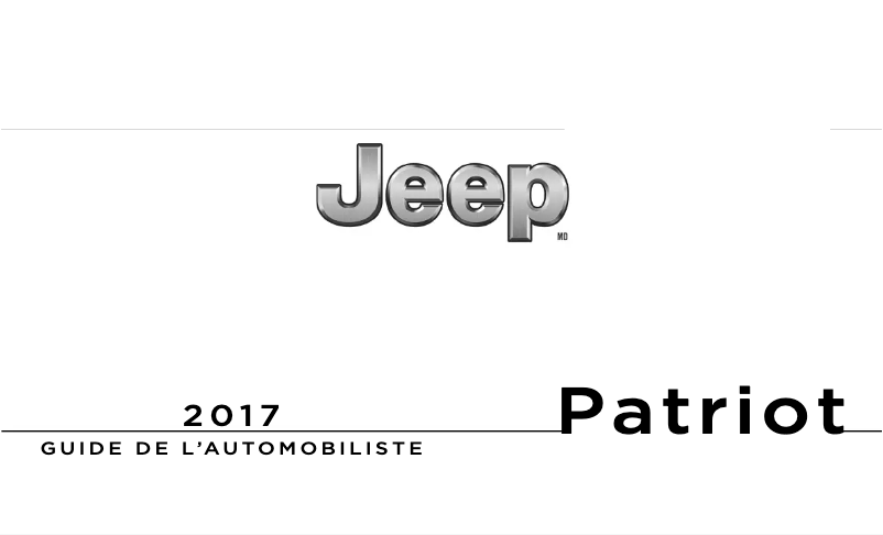 Page 1 de la notice Manuel utilisateur Jeep Patriot (2017)