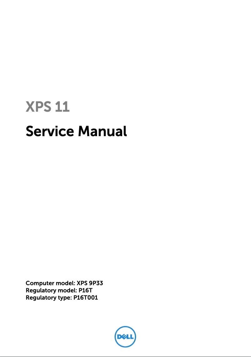 Image de la première page du manuel de l'appareil XPS 9P33