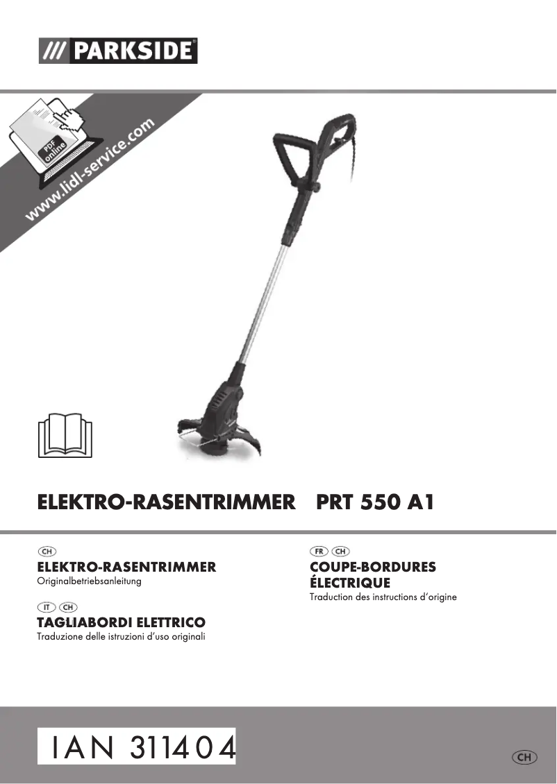 Page n°1 - Manuel utilisateur Parkside PRT 550 A1