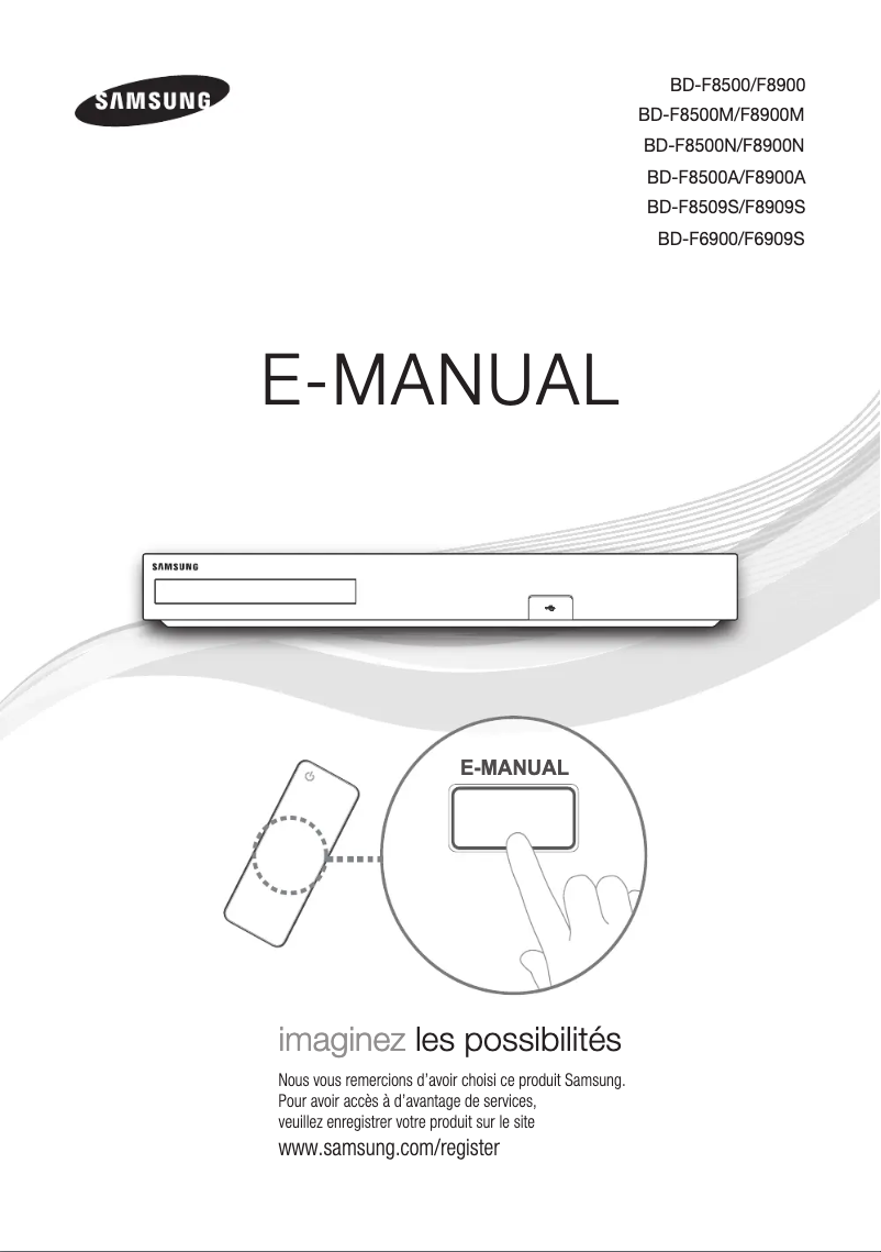 Image de la première page du manuel de l'appareil BD-F8900