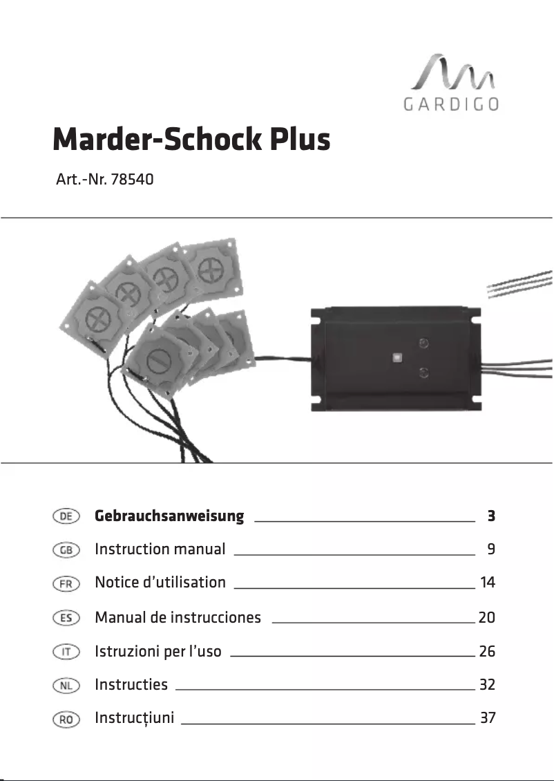 Image de la première page du manuel de l'appareil 78540