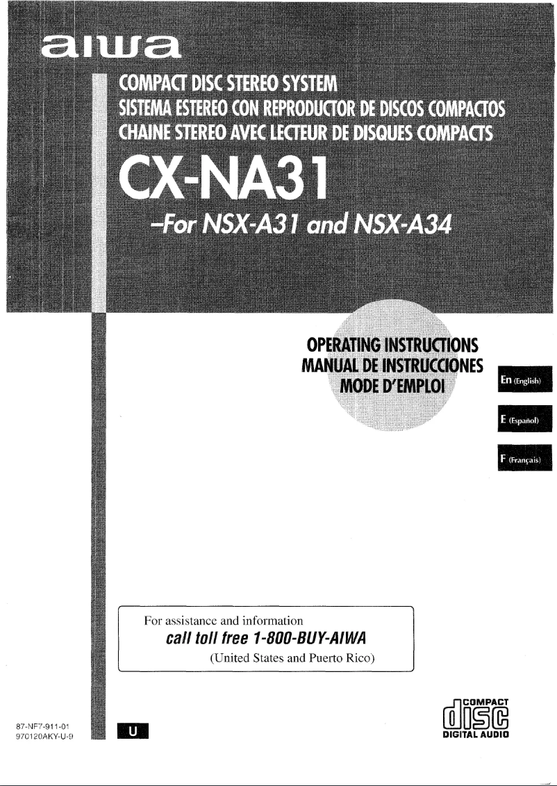 Página 1 del manual Manual de usuario Aiwa NSX-A34