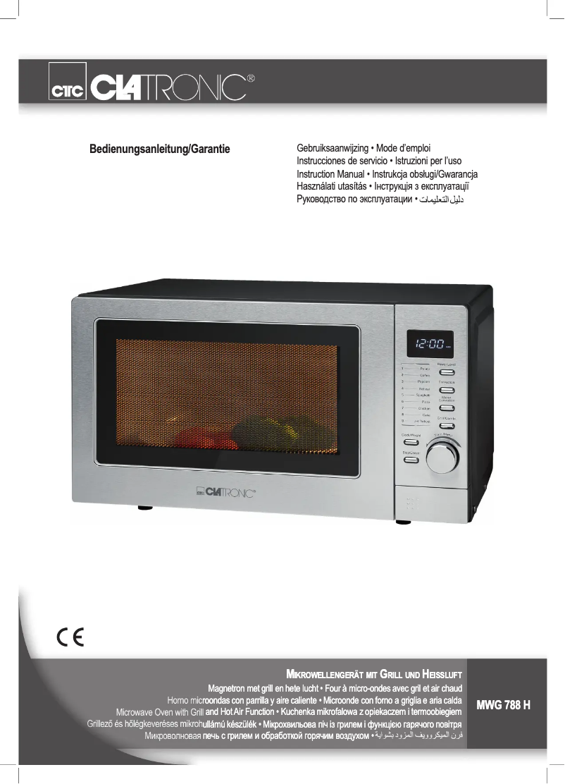 Page 1 de la notice Manuel utilisateur Clatronic MWG 788 H