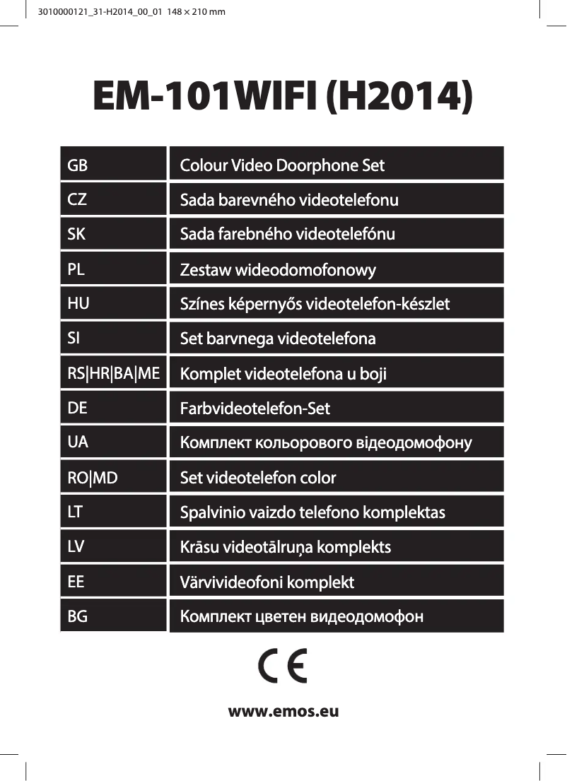 Imagen de la primera página del manual del dispositivo H2014