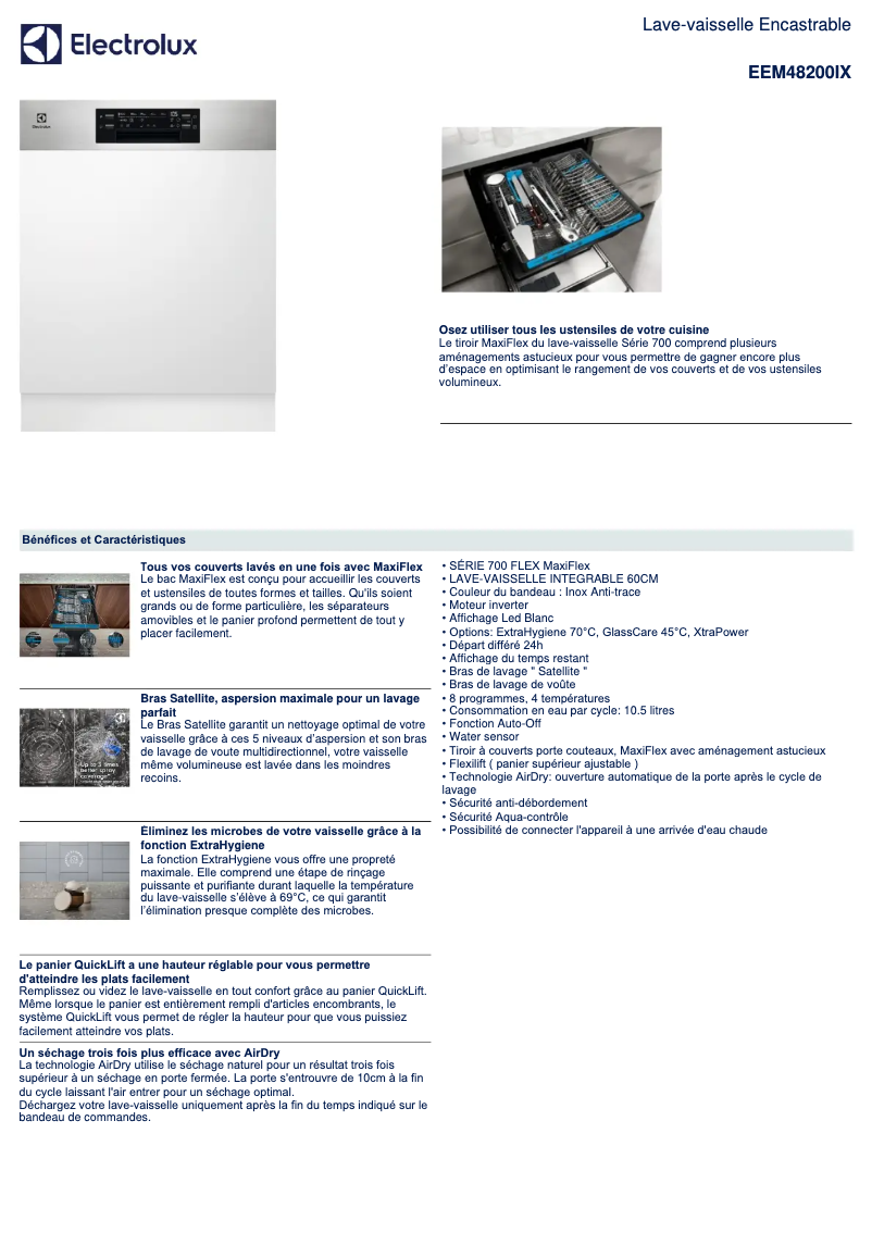 Página 1 del manual Ficha técnica Electrolux EEM48200IX