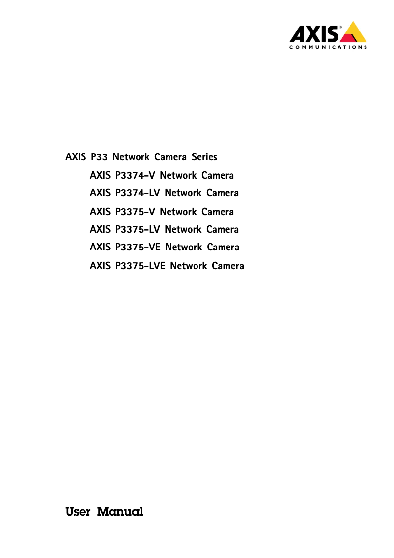 Image de la première page du manuel de l'appareil P3374-V