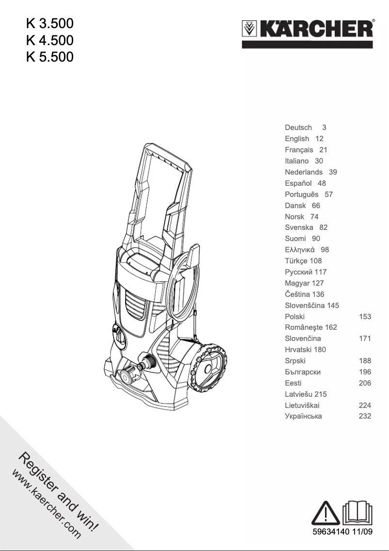 Página 1 del manual Manual de usuario Kärcher K 3.500