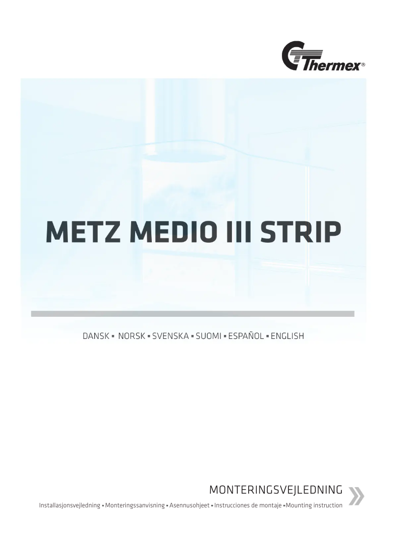 Page n°1 - Manuel utilisateur Thermex Metz Medio III Strip