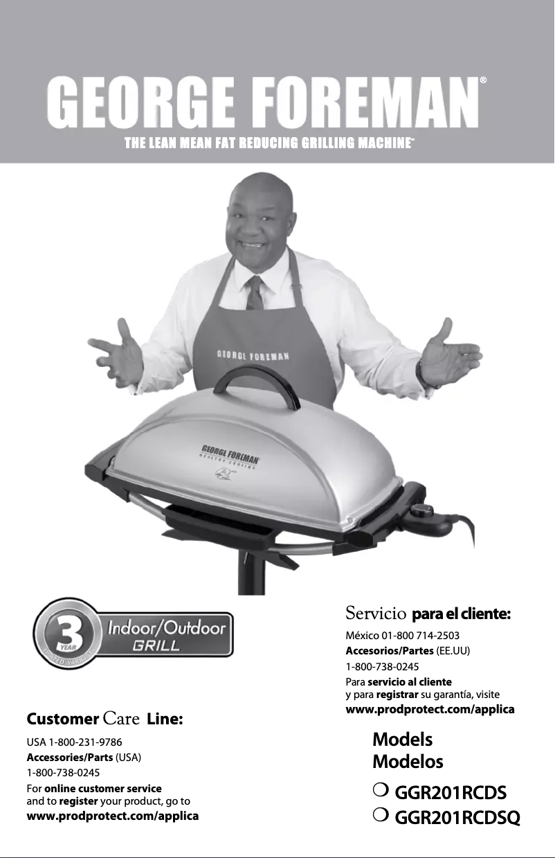 Página 1 del manual Manual de usuario George Foreman GGR201RCDS