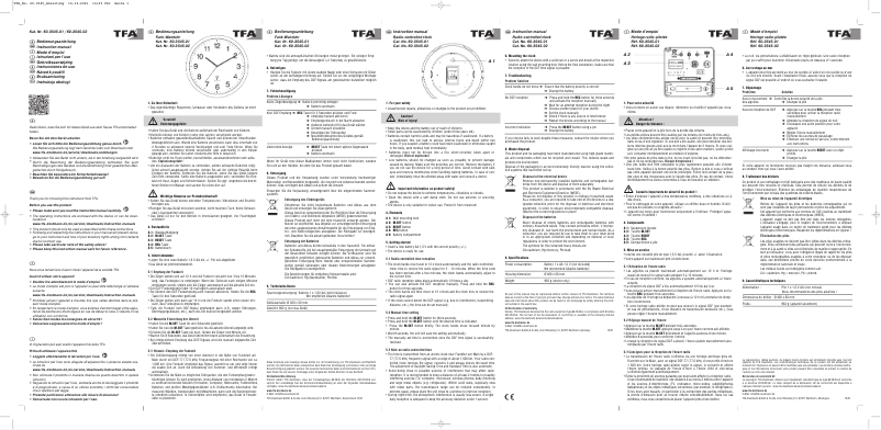 Page n°1 - Manuel utilisateur TFA 60.3545.01