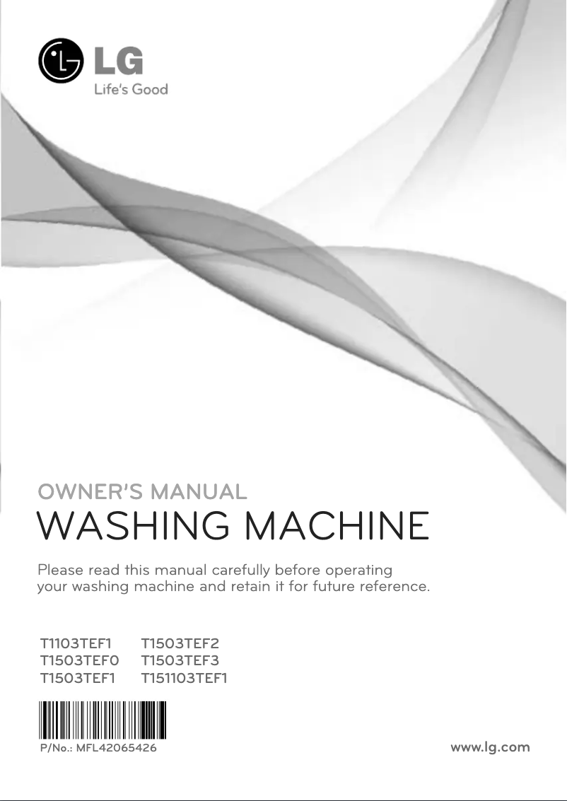 Page 1 de la notice Manuel utilisateur LG T1503TEF0