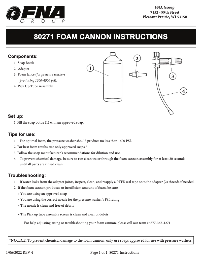 Page 1 de la notice Manuel utilisateur Simpson 80271